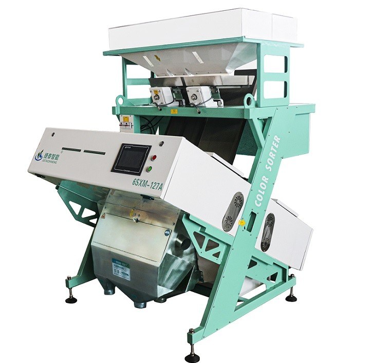 2 Chute Mini Color Sorter Machine Cashew Nut Sorting Machine Full Color