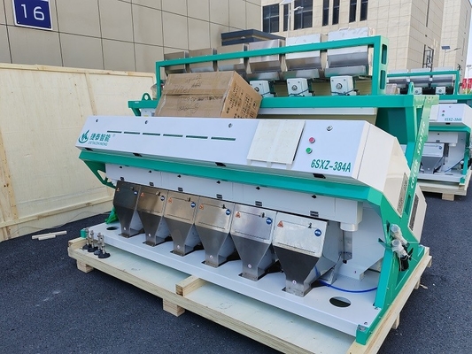 6 Chutes 384 Channels Grain Sorter Machine 4-8T/H ≥99.99% Accuracy 220V/50Hz