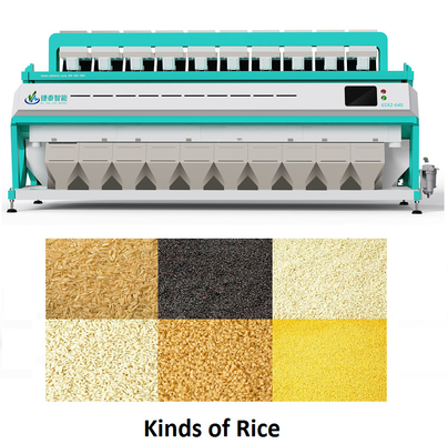 Automatic CCD Intelligent Digital Rice Color Sorter Machine With 10 Chutes